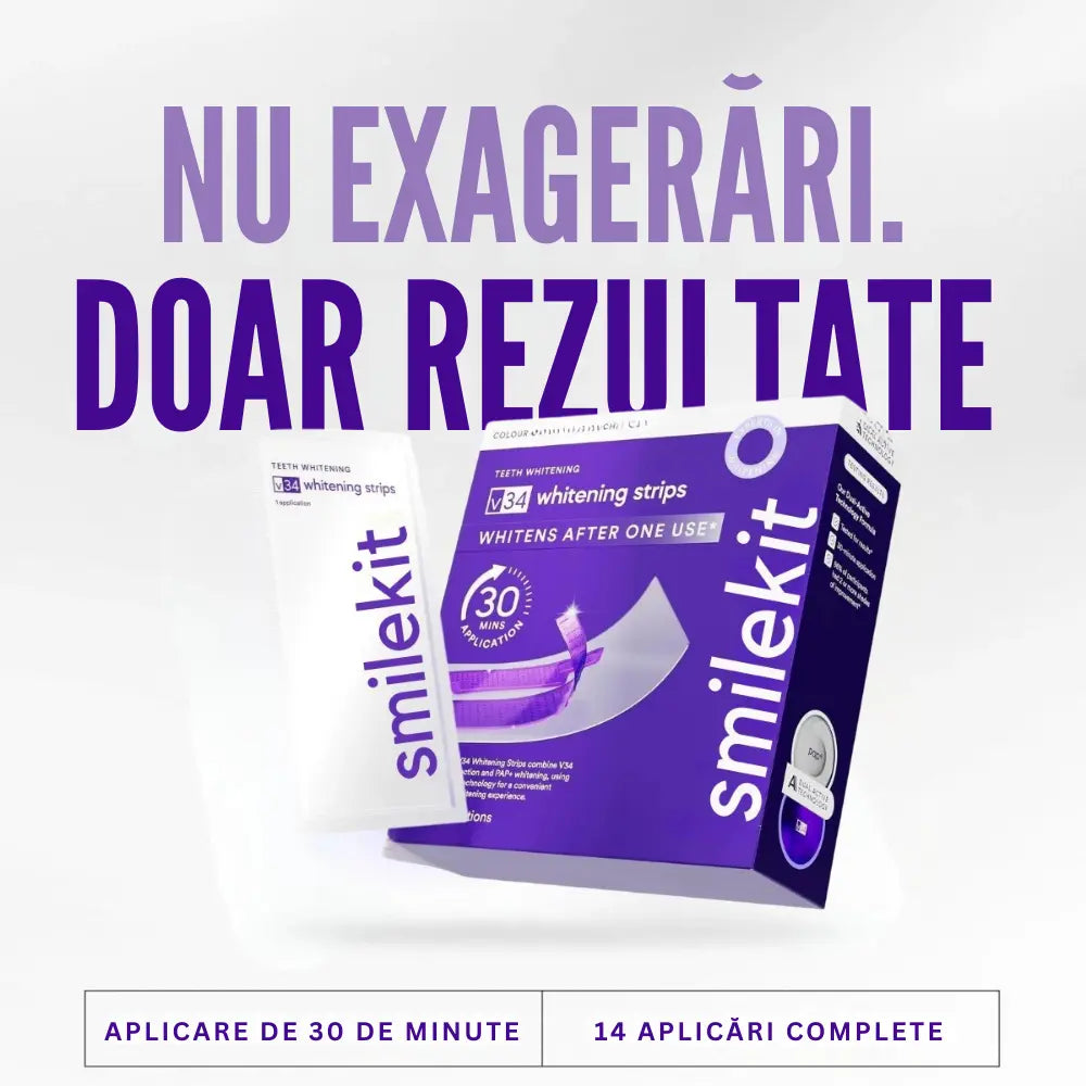 Benzi de albire avansate cu dublă acțiune SmileKit™