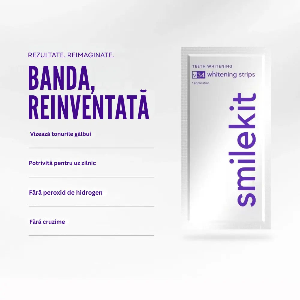 Benzi de albire avansate cu dublă acțiune SmileKit™