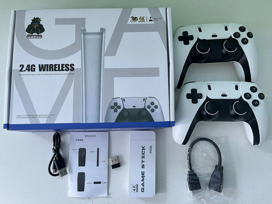 Consolă Wireless 4K Stick cu 20.000 de Jocuri Clasice și Două Controllere
