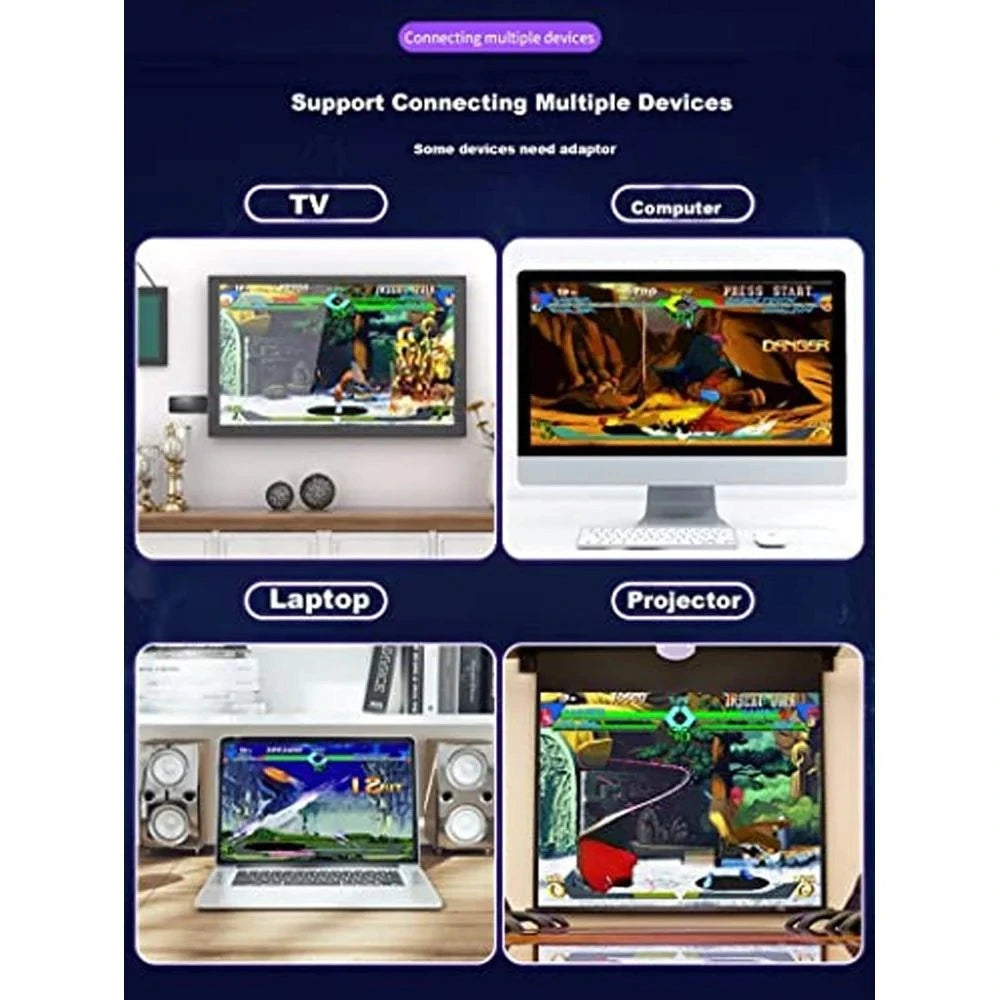 Consolă Wireless 4K Stick cu 20.000 de Jocuri Clasice și Două Controllere