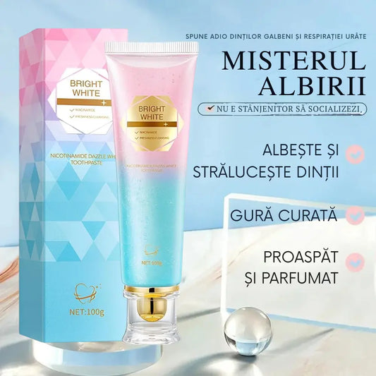 ✨ Pastă de Dinți Albire cu Niacinamidă | Elimină Placa și Îți Luminează Zâmbetul 🦷